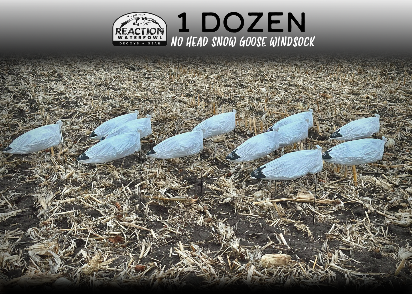 No Head Snow Goose Windsock Decoys