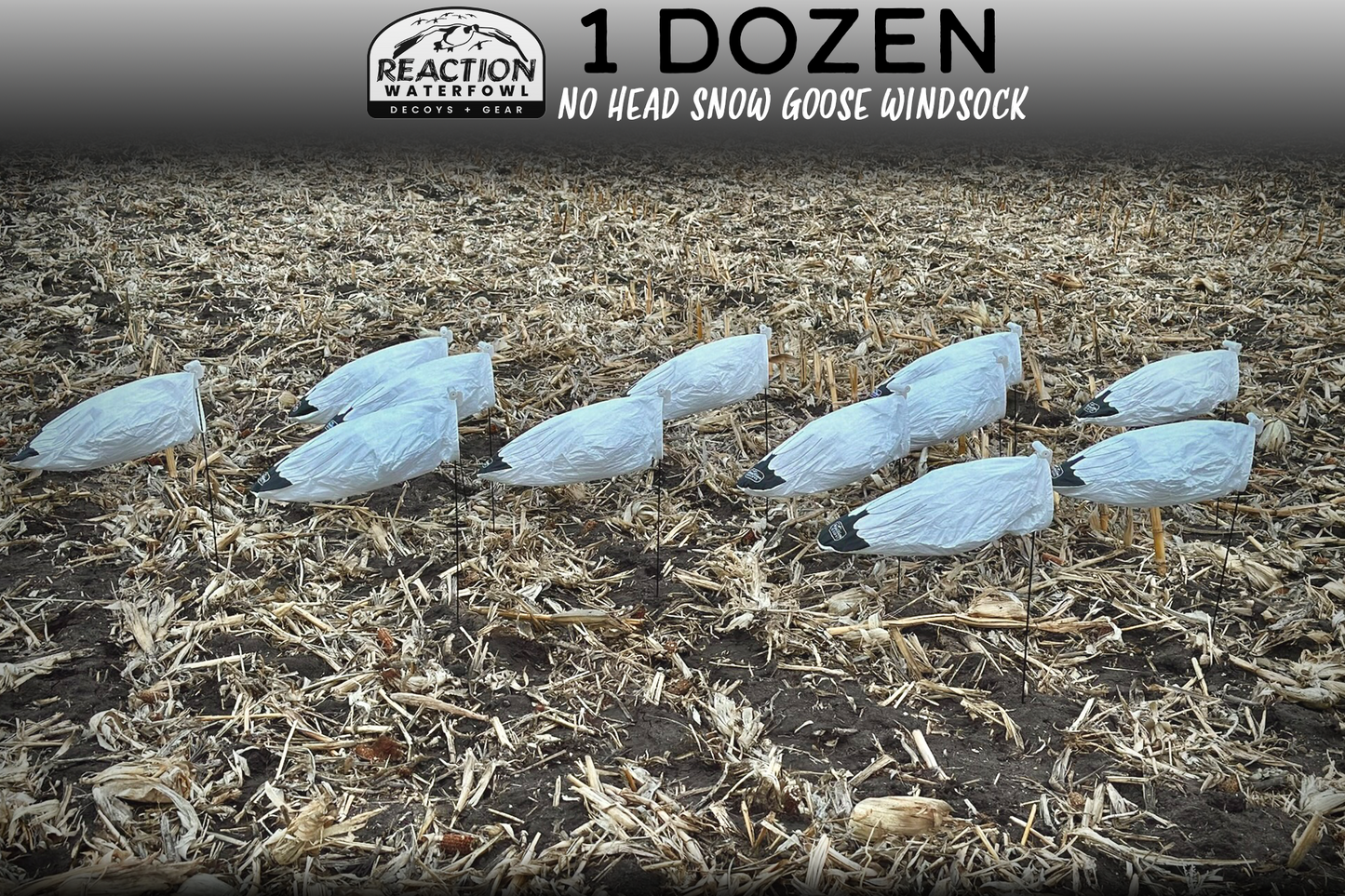 No Head Snow Goose Windsock Decoys