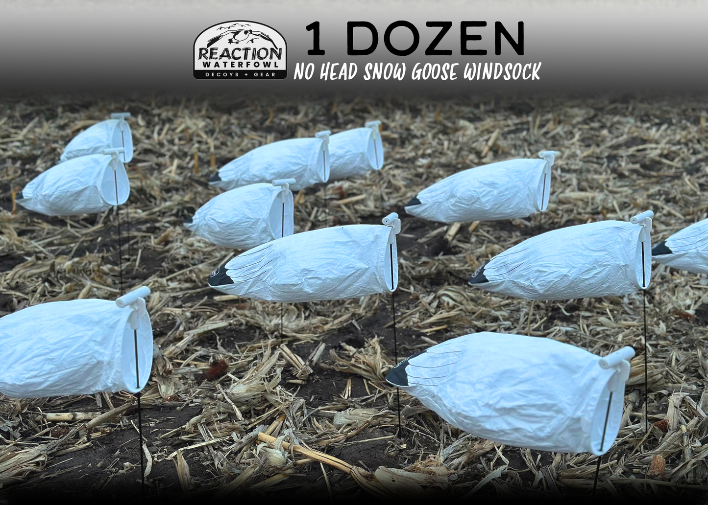 No Head Snow Goose Windsock Decoys