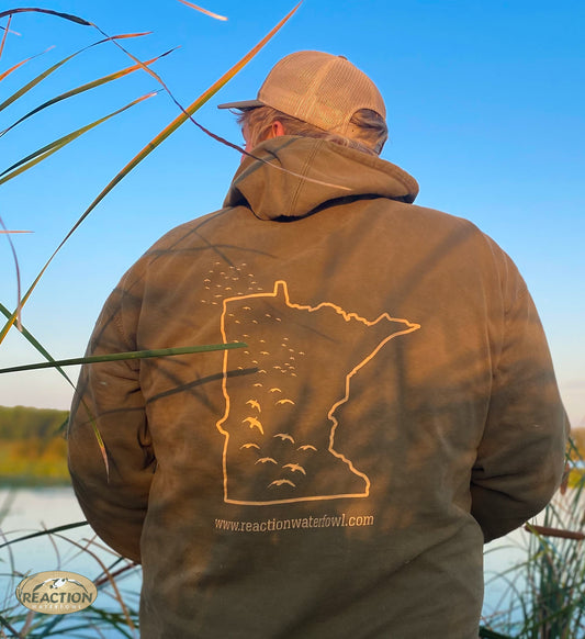 MN Logo Reaction Waterfowl Hoodie